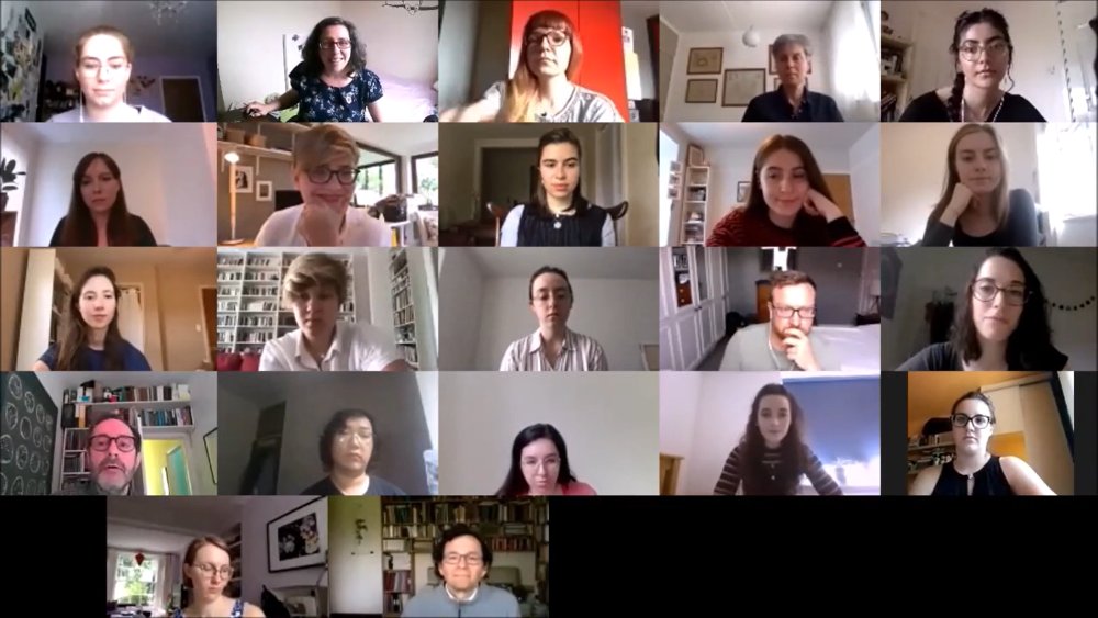 UG Scholars 1920: Editing a Georgian Archive - Screenshot of the Zoom call